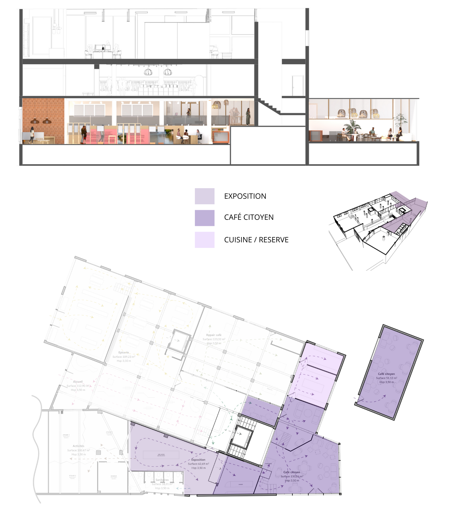 Plan masse de la Maison Éco-Citoyenne (image provisoire)